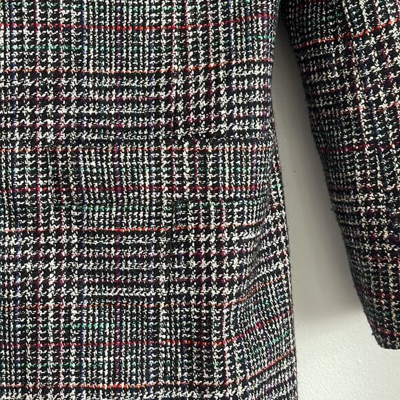 Vintage Christian Dior wool plaid pleated skirt double breasted blazer suit sz 6 - Picture 4 of 13